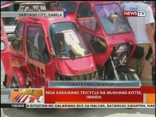 Mga kakaibang tricycle na mukang kotse, ibinida