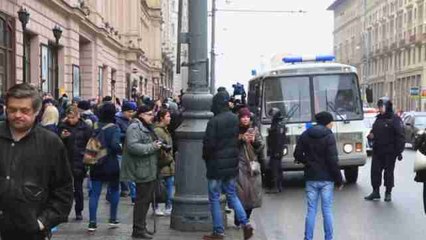 Varias decenas de detenidos en Moscú durante protesta no autorizada
