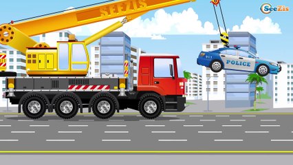 La Super Voiture de police et ses amis avec la méchante voiture de course  | Dessins animés