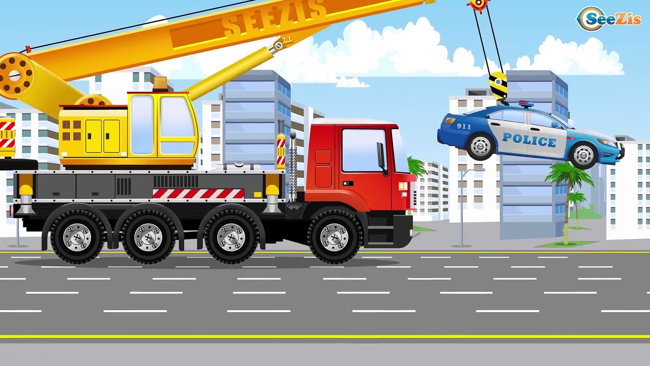 La Super Voiture de police et ses amis avec la méchante voiture de course  | Dessins animés