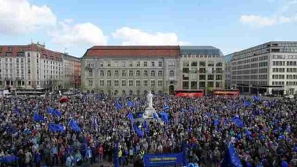 Realizan mitin 'Pulso de Europa' para promover identidad proeuropea en Berlín