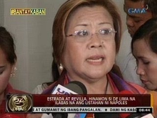 Estrada at Revilla, hinamon si De Lima na ilabas na ang listahan ni Napoles