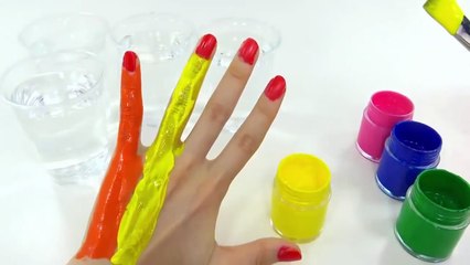 Hand painting Learnn Body Painting Finger Family by Play Doh Stop M