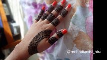 How to apply new latest Easy simple henna mehndi designs for hands tutorial for beginners for eid,diwali,weddings