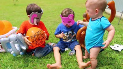CRAZY Balloon POP SURPRISE GIANT BALLOON Bashing POP Toys CHALLENGE Frozen Toby Surprise Video