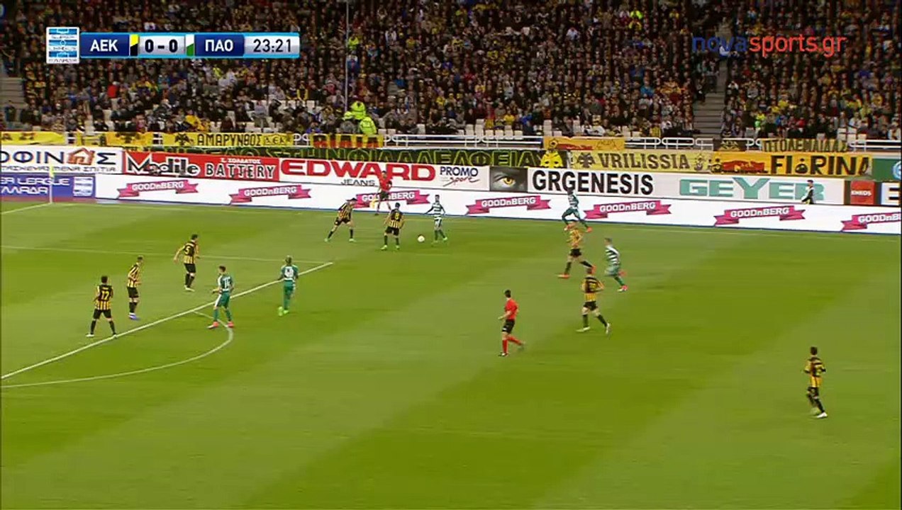0-1 Klonaridis Amazing Goal  - AEK Athens FC 0-1 Panathinaikos– 02.04.2017