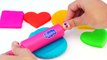 Learning Colours Learn Colors with Play Doh Rainbow Ice asdCream Popsicle Heart Glit