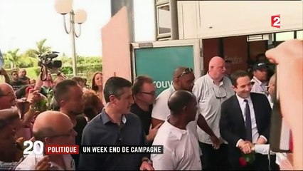 Mélenchon à Châteauroux, Hamon à La Réunion, Le Pen à Bordeaux... Résumé d'un week-end de campagne