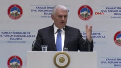 Kayseri Başbakan Yıldırım, Stk'larla Buluşma Toplantısında Hdp'yi Eleştirdi 1-