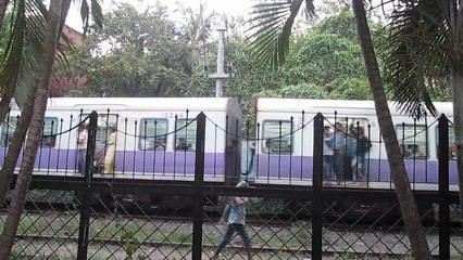 ONE TRAIN IS PASSING BEHIND THE PARK, IT LOOKS AWESOME