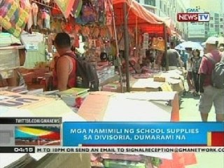 Mga namimili ng school supplies sa Divisoria, Maynila, dumarami na