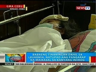 Babaeng tinaningan dahil sa leukemia, natupad ang pangarap na kanyang iniirog