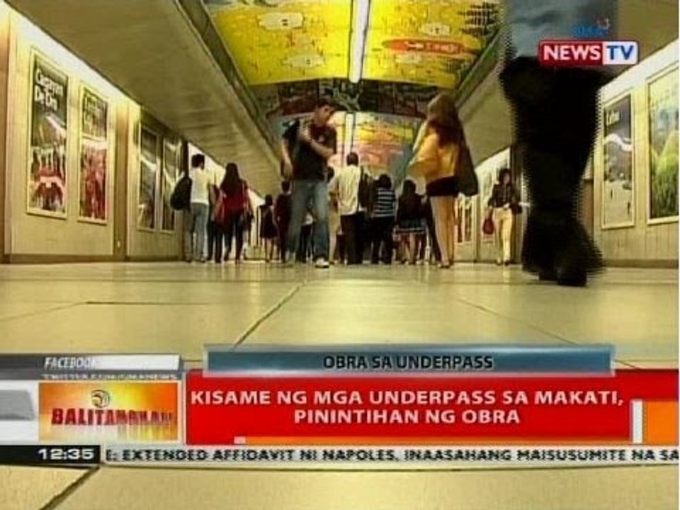 Kisame ng mga underpass sa Makati, pinintahan ng obra