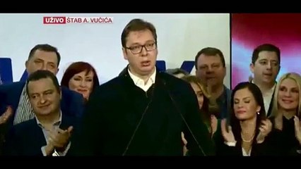 Pobjednički govor Vučića na izborima