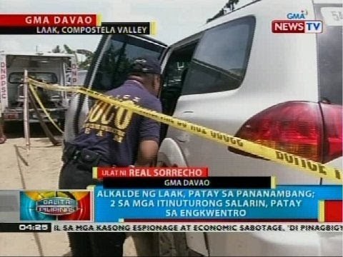 Alkalde ng Laak, Compostela Valley, patay sa pananambang sa Davao del Norte