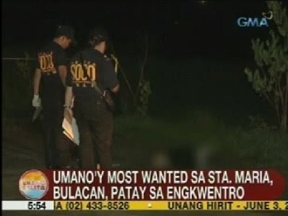 UB: Umano'y most wanted sa Sta. Maria, Bulacan, patay sa engkwentro