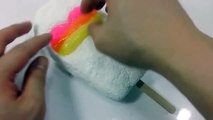 DIY Colors Glitter Slime Foam Clay Stick Icecream Learn Colors Sli