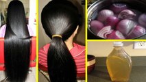 How to Grow Long Thicken Hair with Onion  - World's Best Remedy for Hair Growth-2017