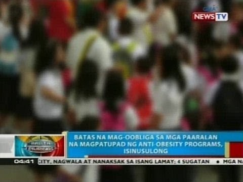 Batas na magoobliga sa mga paaralan na magpatupad ng anti-obesity programs, isinusulong