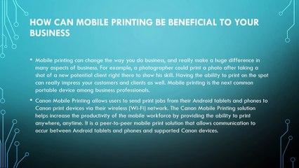 Canon Mobile Printing