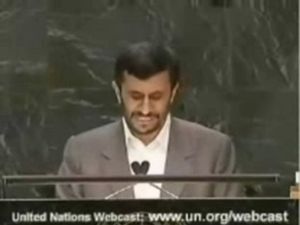 Discours d'Ahmadinejad à l'ONU en Fr 1/2