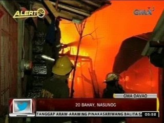 24 Oras: 20 bahay sa Davao City, nasunog