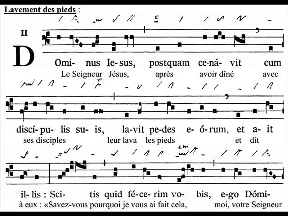 Dominus Jesus, Cena Domini (jeudi saint)