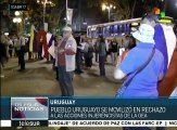 Uruguayos protestan contra injerencias a Venezuela desde la OEA