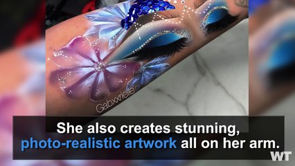 Make-up Artist Creates Beautiful Armbrows