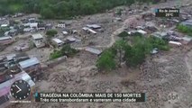 Rios transbordam por causa da chuva e mais de 150 pessoas morrem na Colômbia