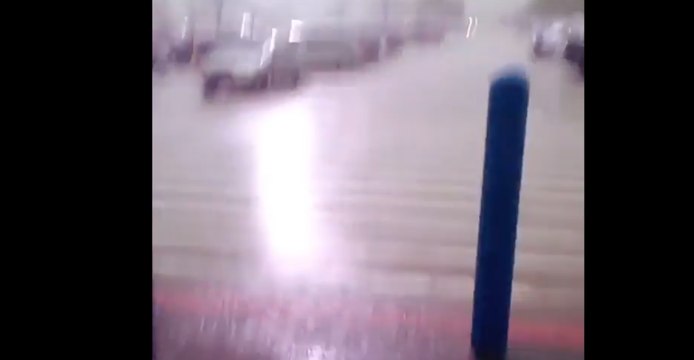 Lightning Strikes Walmart Parking Lot in Alexandria