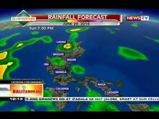 BT: GMA weather update as of 12:13pm (June 29, 2014)