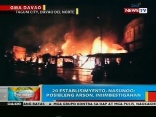 BP: 20 establisimyento sa Tagum City, nasunog; nasa P5-M halaga, natupok