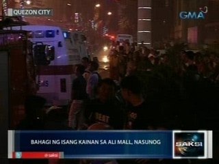 Saksi: Bahagi ng isang kainan sa Ali Mall, nasunog