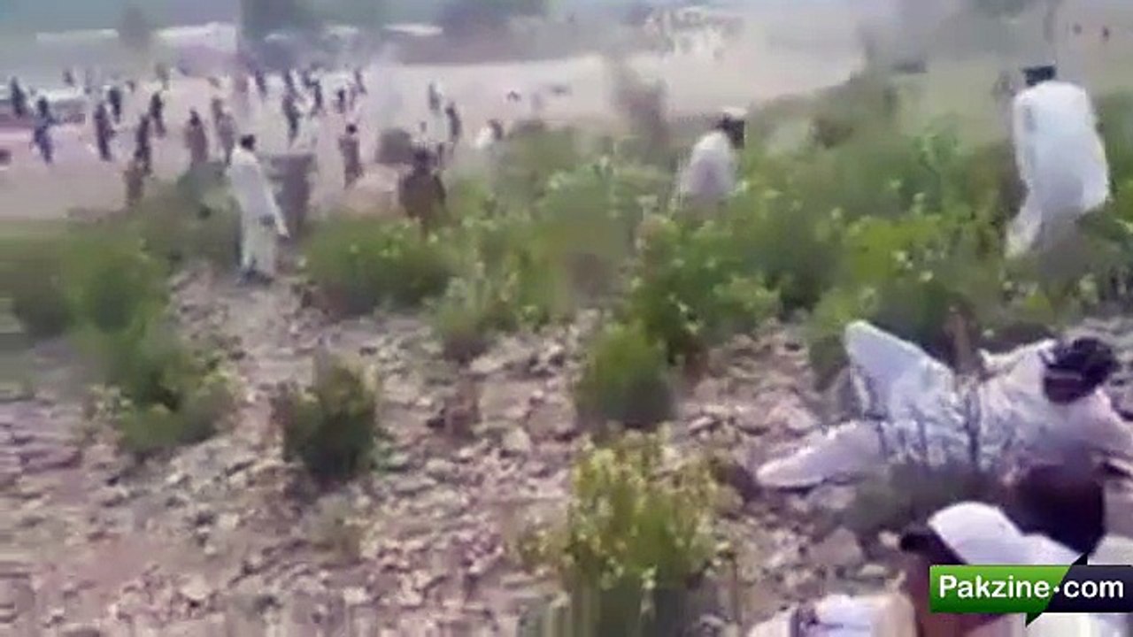 Model KPK Police firing on peaceful protesters in Hangu. Protesting against mole co for stealing their resource oil &gas
