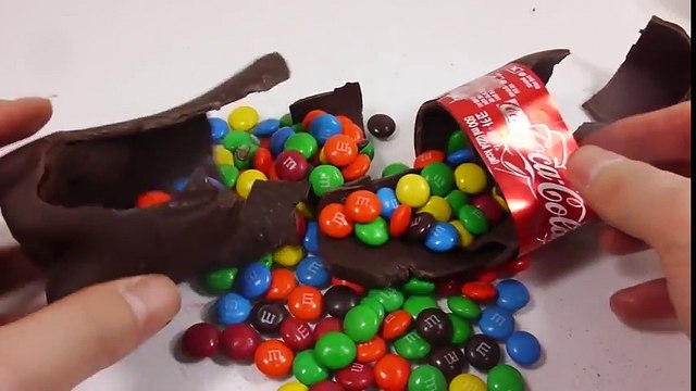 Chocolate M&M's Coca Cola DIY Learn Colors Glitter Slime Clay Icecream Toys