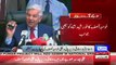 Khawaja Asif exposes Geo tv channel and making fun of Geo reporter during live press conference