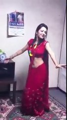 Beautiful girl dance wearing a saree