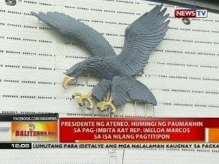 Presidente ng Ateneo, humingi ng paumanhin sa pag-imbita kay Rep. Imelda Marcos sa Pagtitipon
