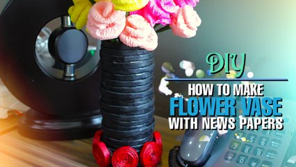 DIY Flower Vase With Newspaper: Home Decor