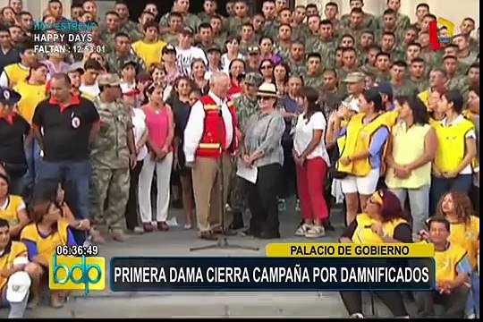 Palacio de Gobierno: primera dama cerró campaña por damnificados