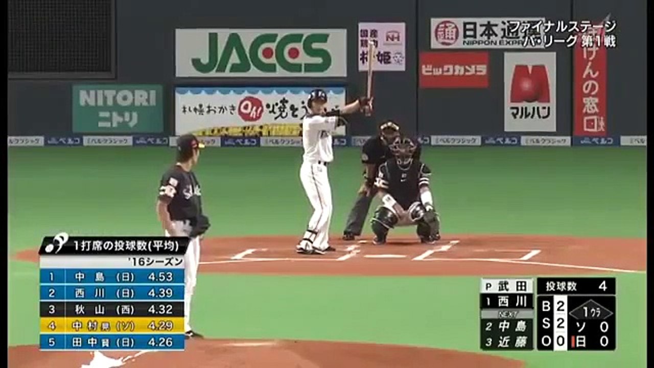 西川遥輝3塁ｺﾞﾛをﾋｯﾄにするほどの俊足！2016CSﾌｧｲﾅﾙｽﾃｰｼﾞ第1戦　(2016...