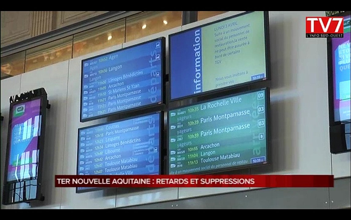 Retards, suppressions : les usagers des TER de Nouvelle-Aquitaine mécontents