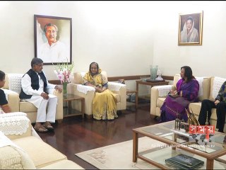 প্রধানমন্ত্রীর সঙ্গে নোবেল বিজয়ী কৈলাশ সত্যার্থীর সৌজন্য সাক্ষাত