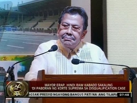 24 Oras: Erap, hindi raw kabado sakaling 'di paboran ng Korte Suprema sa disqualification case