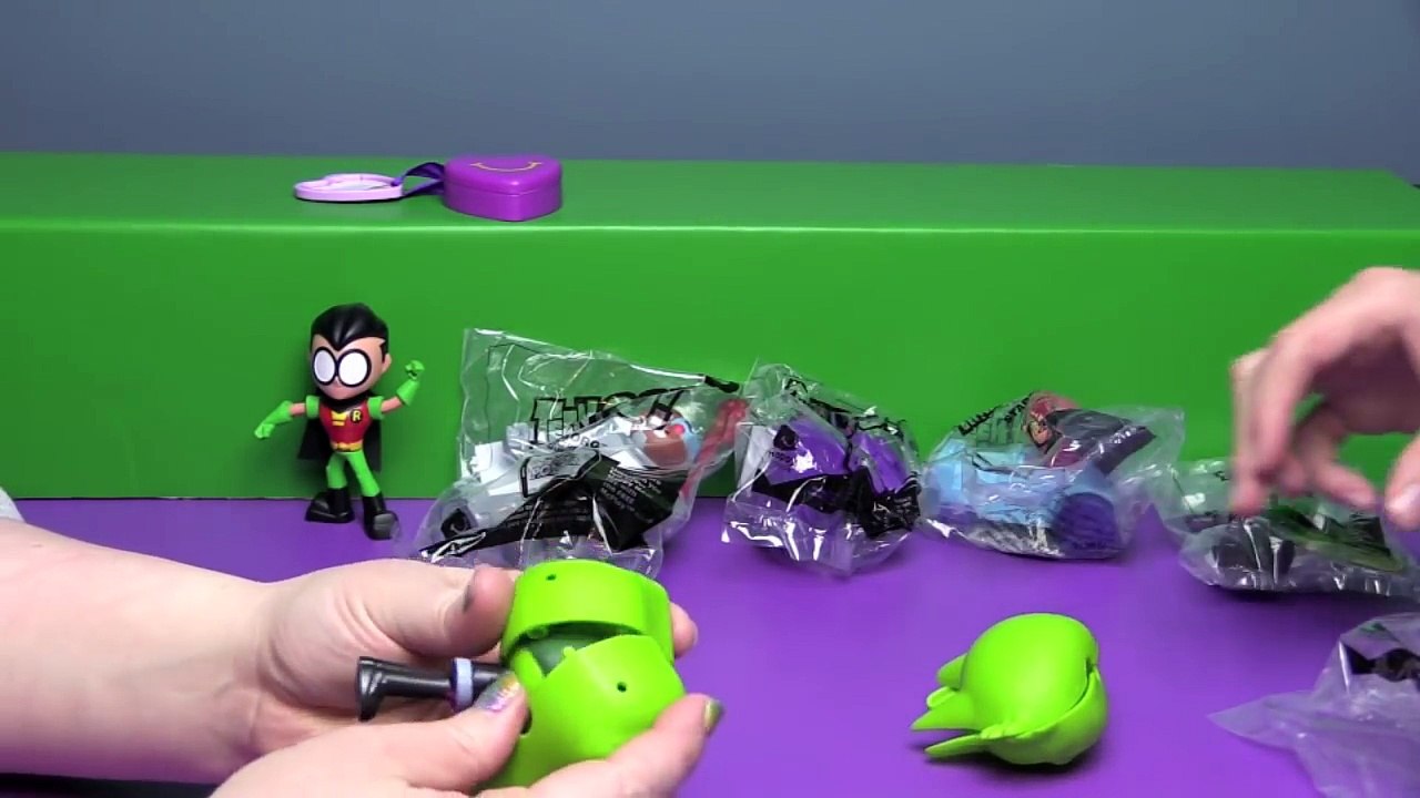 TEEN TITANS GO! (2017) Full Set Happy Meal Toys Review   SHOUT OUTS! _ Bin's Toy Bin--ptgUduZyLc