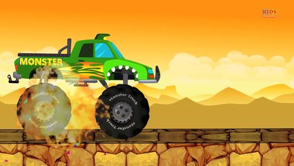 Monster truck destroyer abc | compilation for kids | learning video