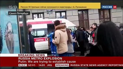 Explosion in St Petersburg Metro, 10 killed 50 casualities Pres Putin is considering all options