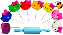 Learn Colors with Play Doh Hello Kitty Candy Lollipops & Molds Videos for Kids  ハローキティ | キャラクター