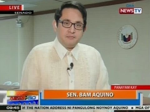 NTG: Panayam kay Sen. Bam Aquino kaugnay sa SONA ni PNoy mamaya